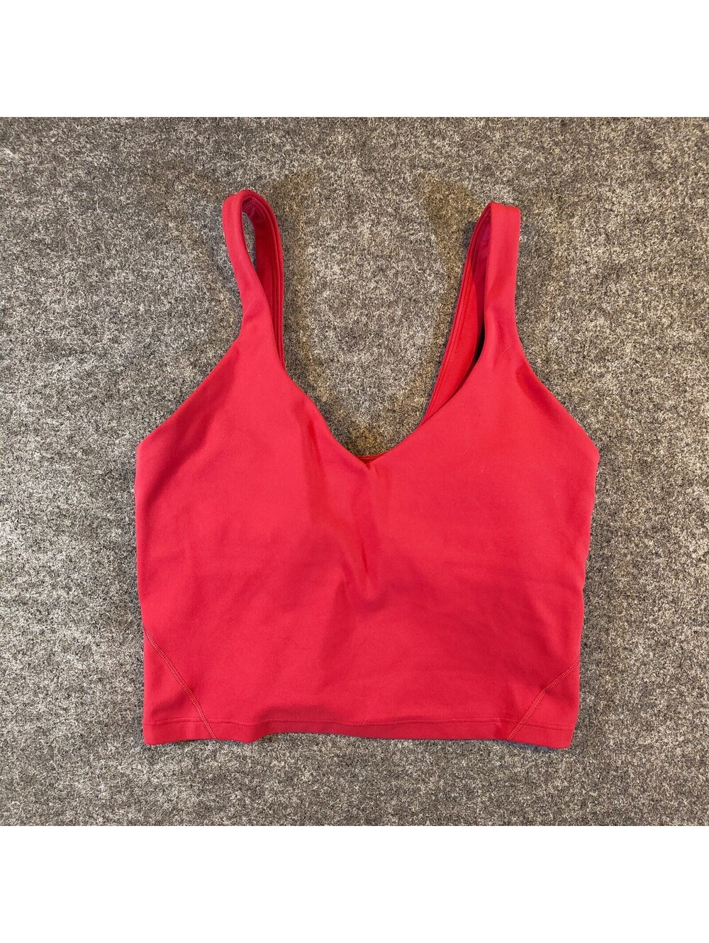 Lululemon Align Tank Top Red Size 6 Built-In Bra Nulu Athletic Crop